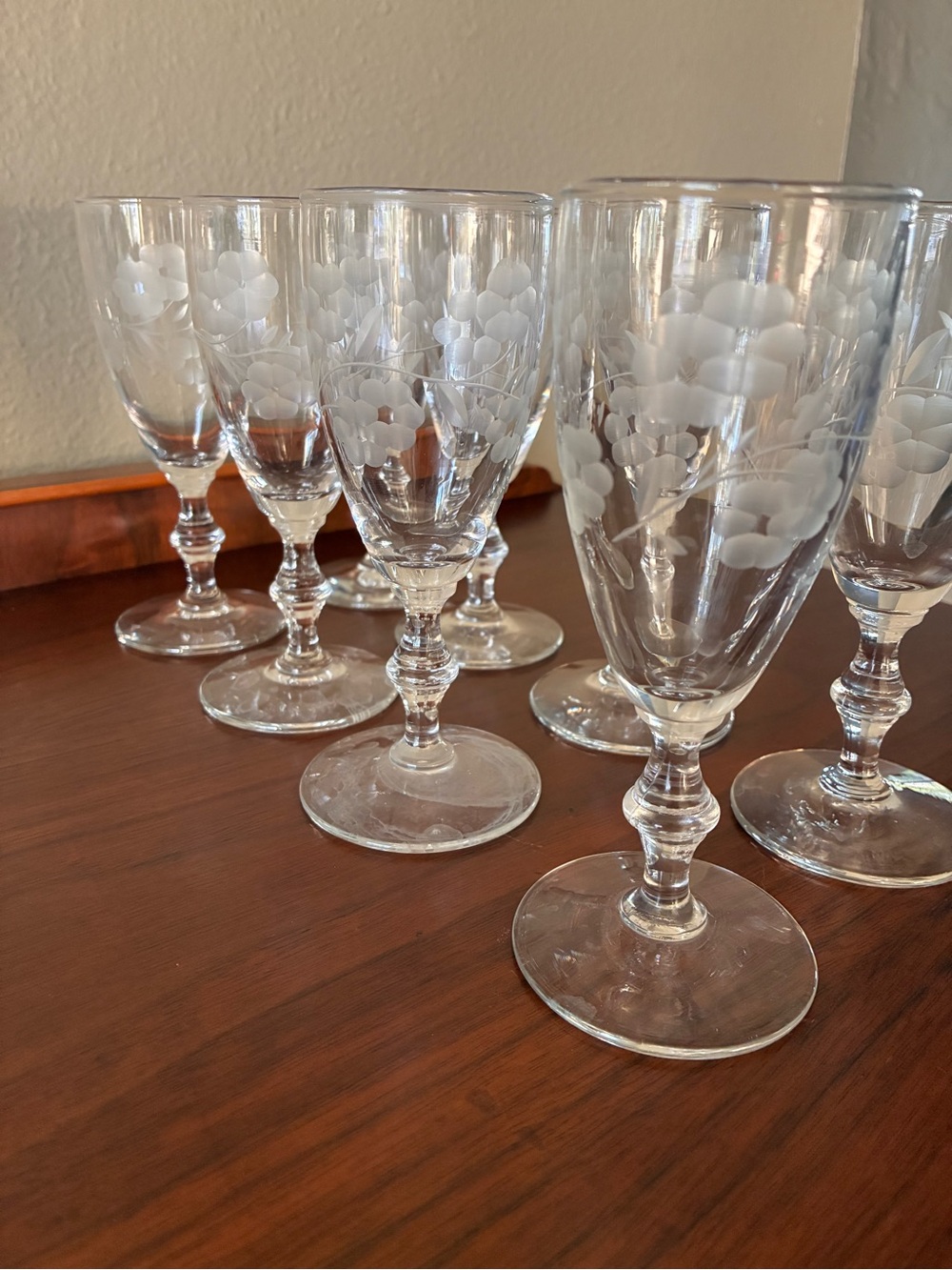 Libbey Rock Sharpe liqueur glasses, set of 8